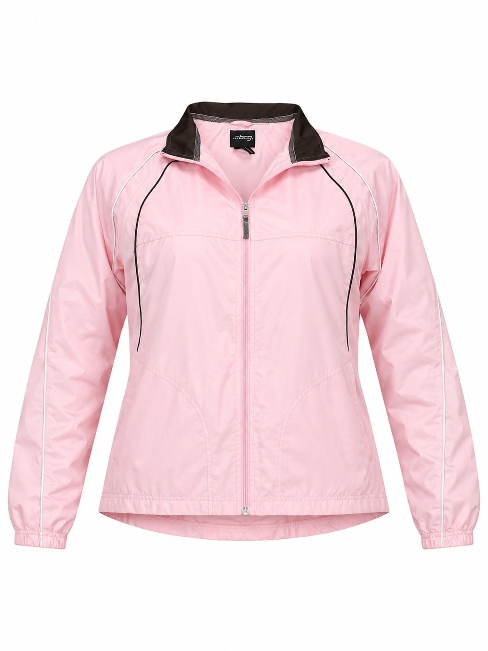 BCG Pink Lightweight Zip Front Windbreaker Jacket XL Athletic golf running